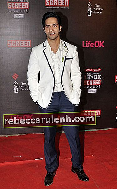 Varun Dhawan lors des Screen Awards 2014