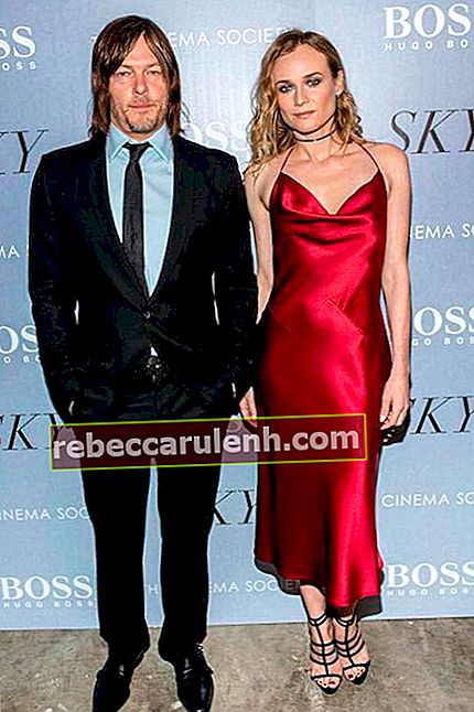 Norman Reedus avec Diane Kruger lors de la première de Sky à New York en avril 2016