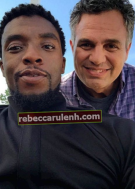 Chadwick Boseman et Mark Ruffalo dans un selfie en juin 2017