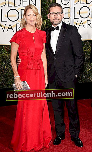 Nancy Carell e Steve Carell ai Golden Globe Awards 2015.