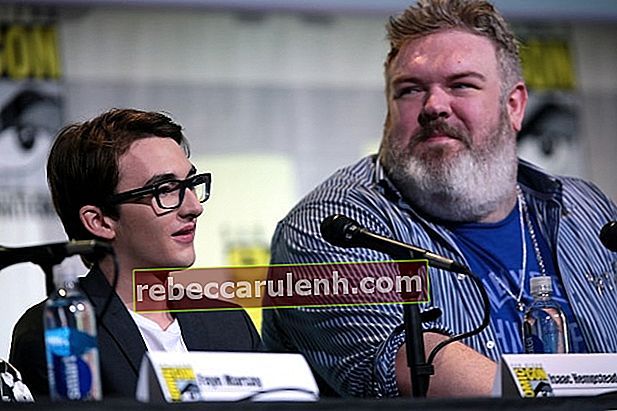 Кристиан Нэрн (справа) с Исааком Хемпстедом Райтом на Международном фестивале Comic-Con в Сан-Диего в 2016 году, посвященном игре престолов