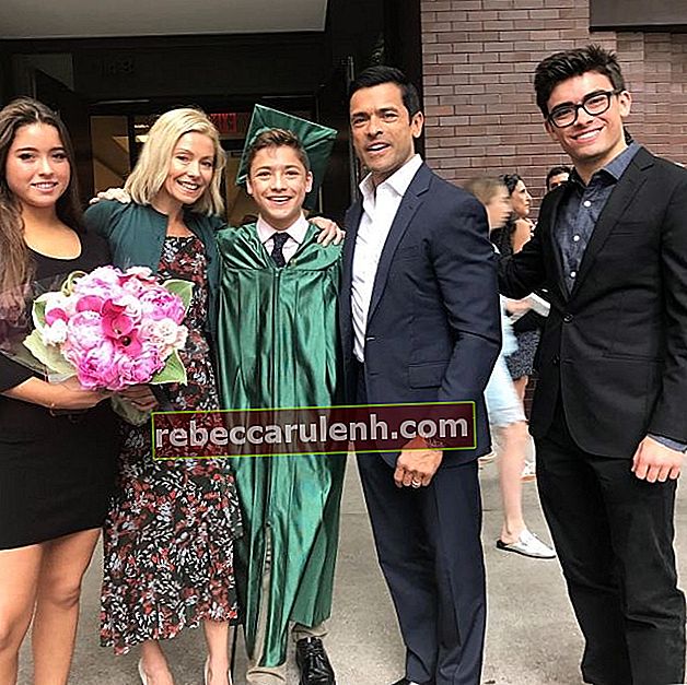 Joaquin comme vu fêtant son diplôme de collège avec sa famille en 2017