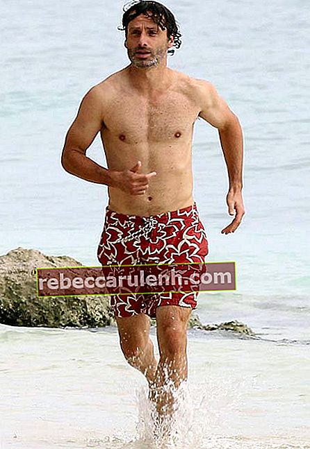 Andrew Lincoln torse nu sur la plage des Caraïbes en août 2013