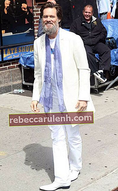 Джим Кери в късното шоу с Дейвид Летърман в Ню Йорк през май 2015 г.