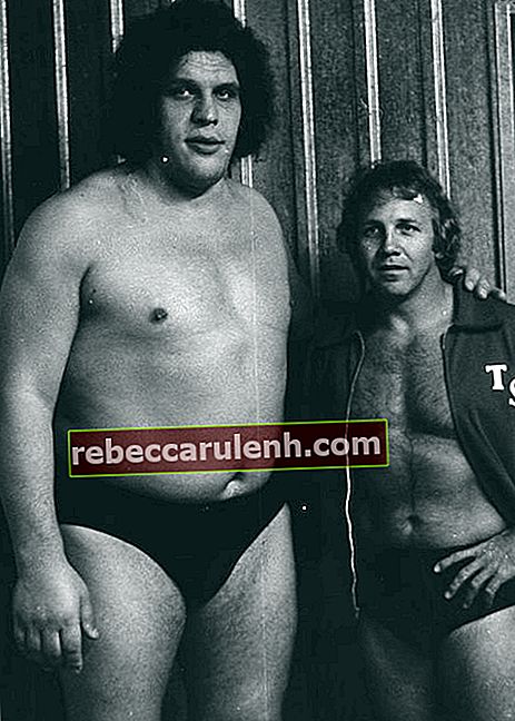 Andre der Riese mit Tommy Seigler vor einem Wrestling Match