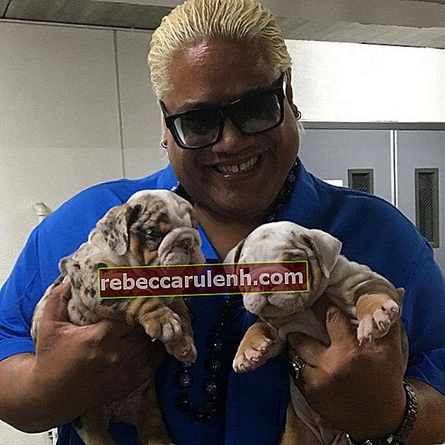 Rikishi con alcuni cuccioli come visto a dicembre 2019